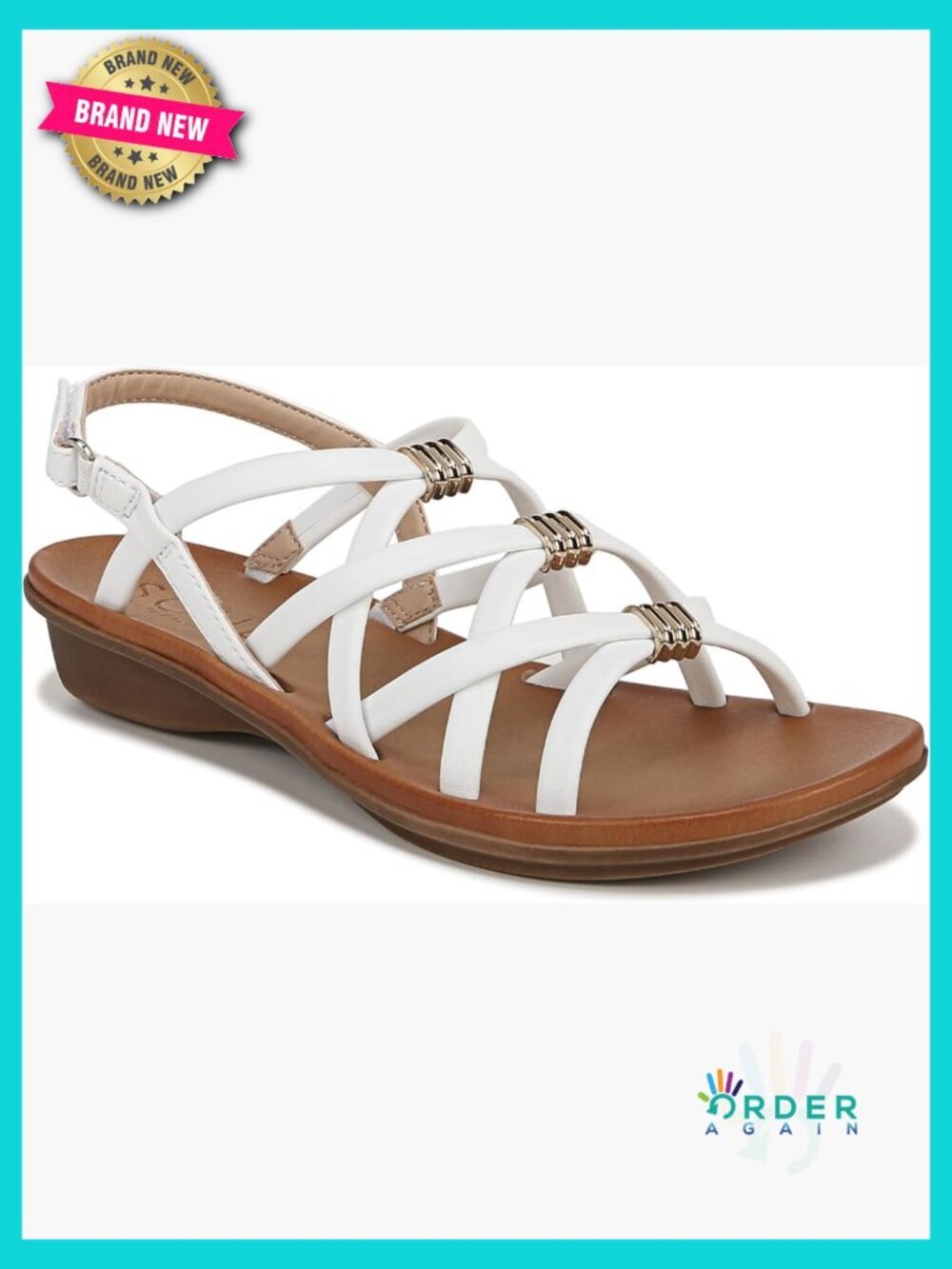 Comfort Sandals Adjustable Ankle Strap Arch Support Memory Foam Open Toe